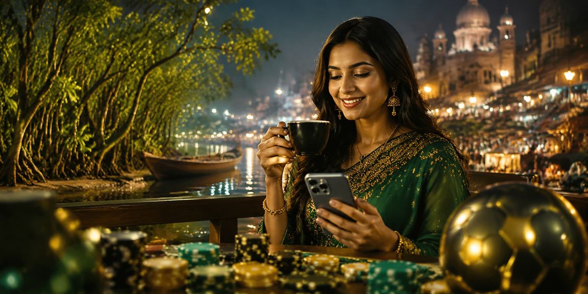 সুন্দরবনের রাতের বাজারে মোবাইলে ক্যাসিনো প্রোমোশন উপভোগরত দর্শনার্থী